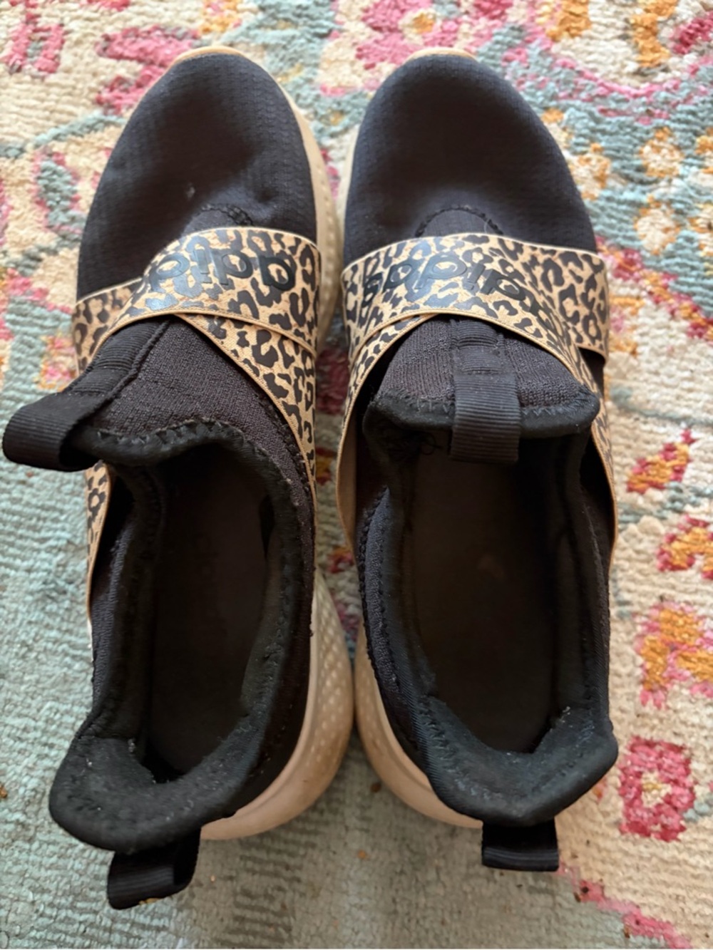adidas Black and Gold Slip-On Sneakers